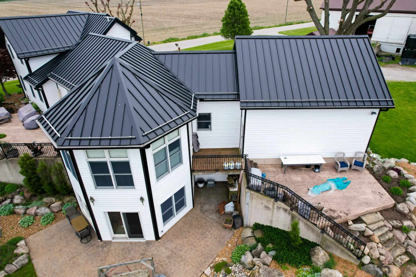 Storm-damaged siding documented in Center Grove
